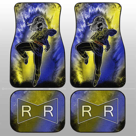 Android 18 Car Floor Mats Custom Anime Car Accessories - Gearcarcover - 1