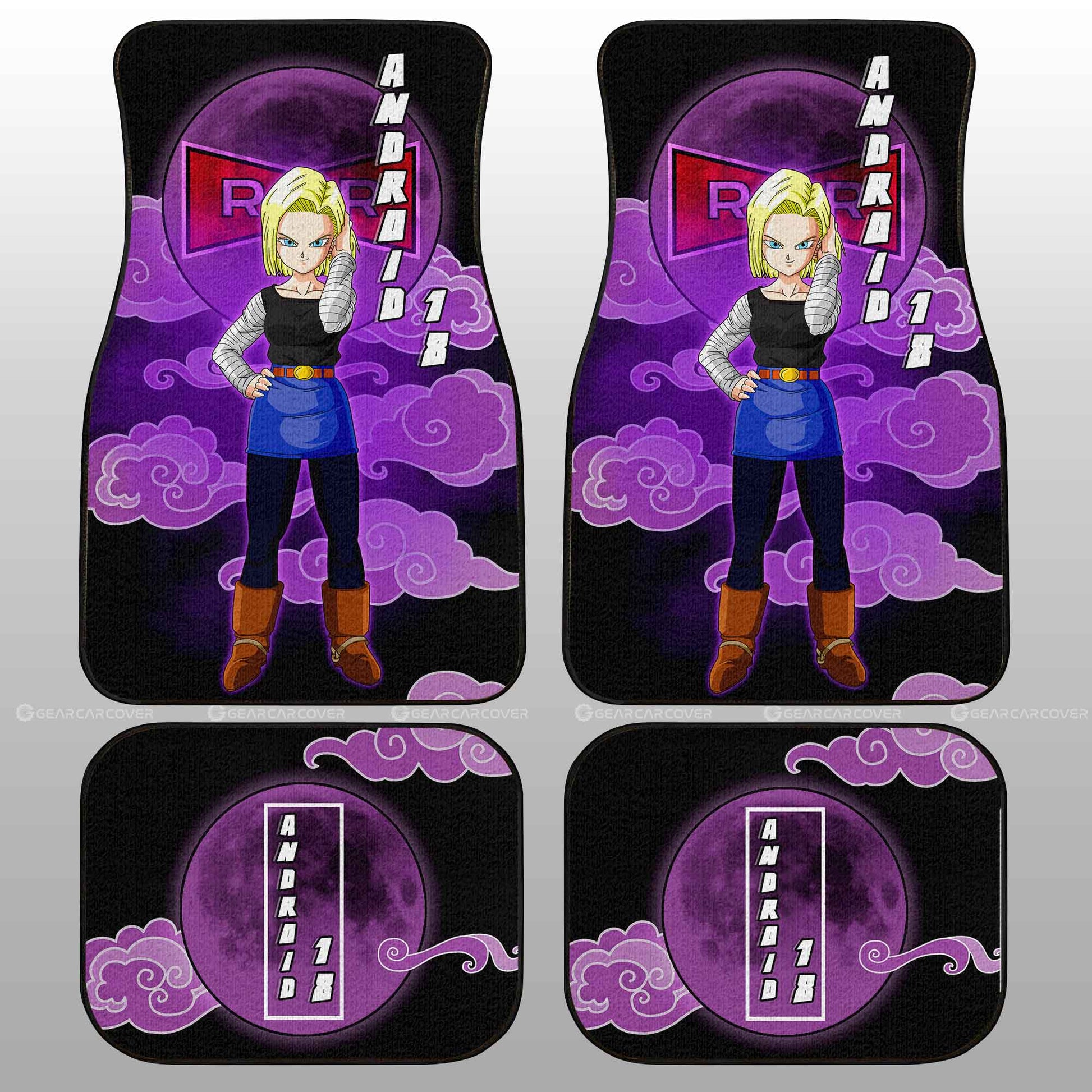 Android 18 Car Floor Mats Custom Car Interior Accessories - Gearcarcover - 2