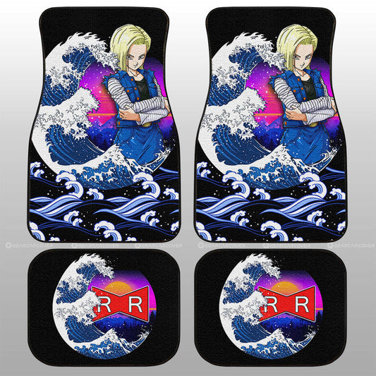 Android 18 Car Floor Mats Custom Dragon Ball Car Interior Accessories - Gearcarcover - 1