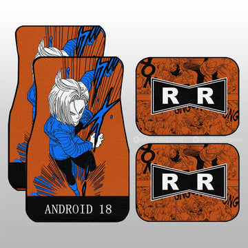 Android 18 Car Floor Mats Custom Manga Color Style - Gearcarcover - 1