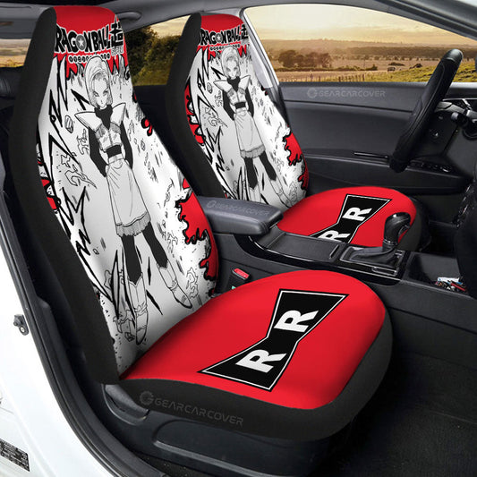 Android 18 Car Seat Covers Custom Car Accessories Manga Style For Fans - Gearcarcover - 1