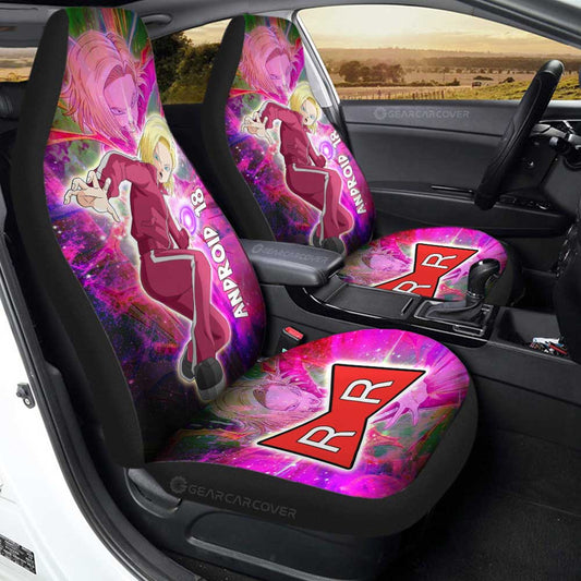 Android 18 Car Seat Covers Custom Dragon Ball Anime Car Accessories - Gearcarcover - 2