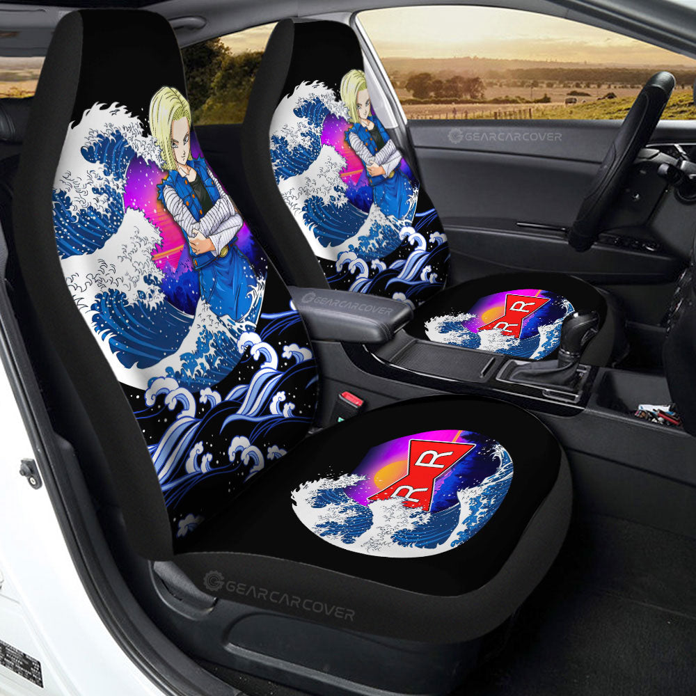 Android 18 Car Seat Covers Custom Dragon Ball Car Interior Accessories - Gearcarcover - 2