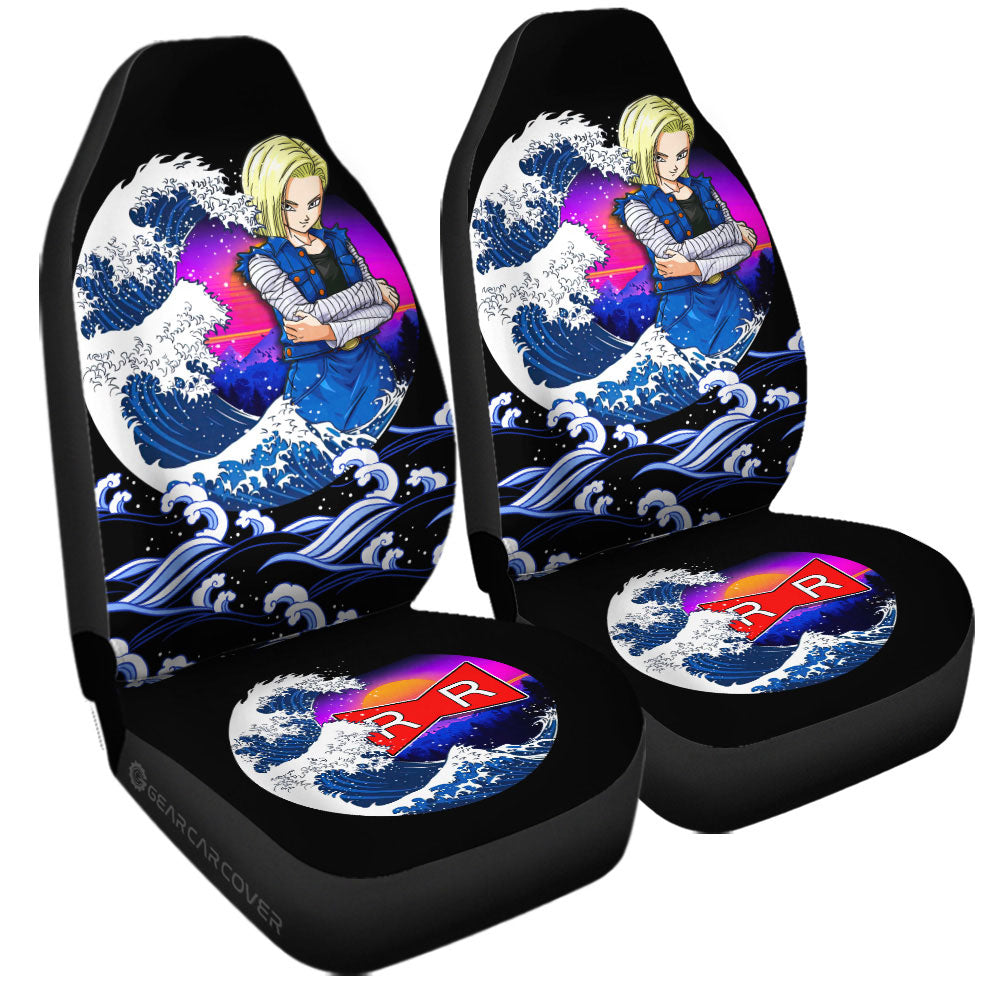 Android 18 Car Seat Covers Custom Dragon Ball Car Interior Accessories - Gearcarcover - 3