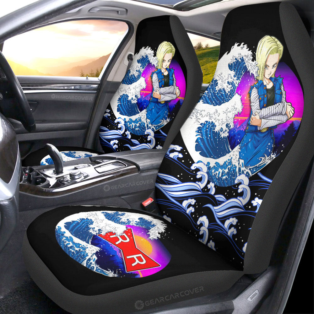 Android 18 Car Seat Covers Custom Dragon Ball Car Interior Accessories - Gearcarcover - 1