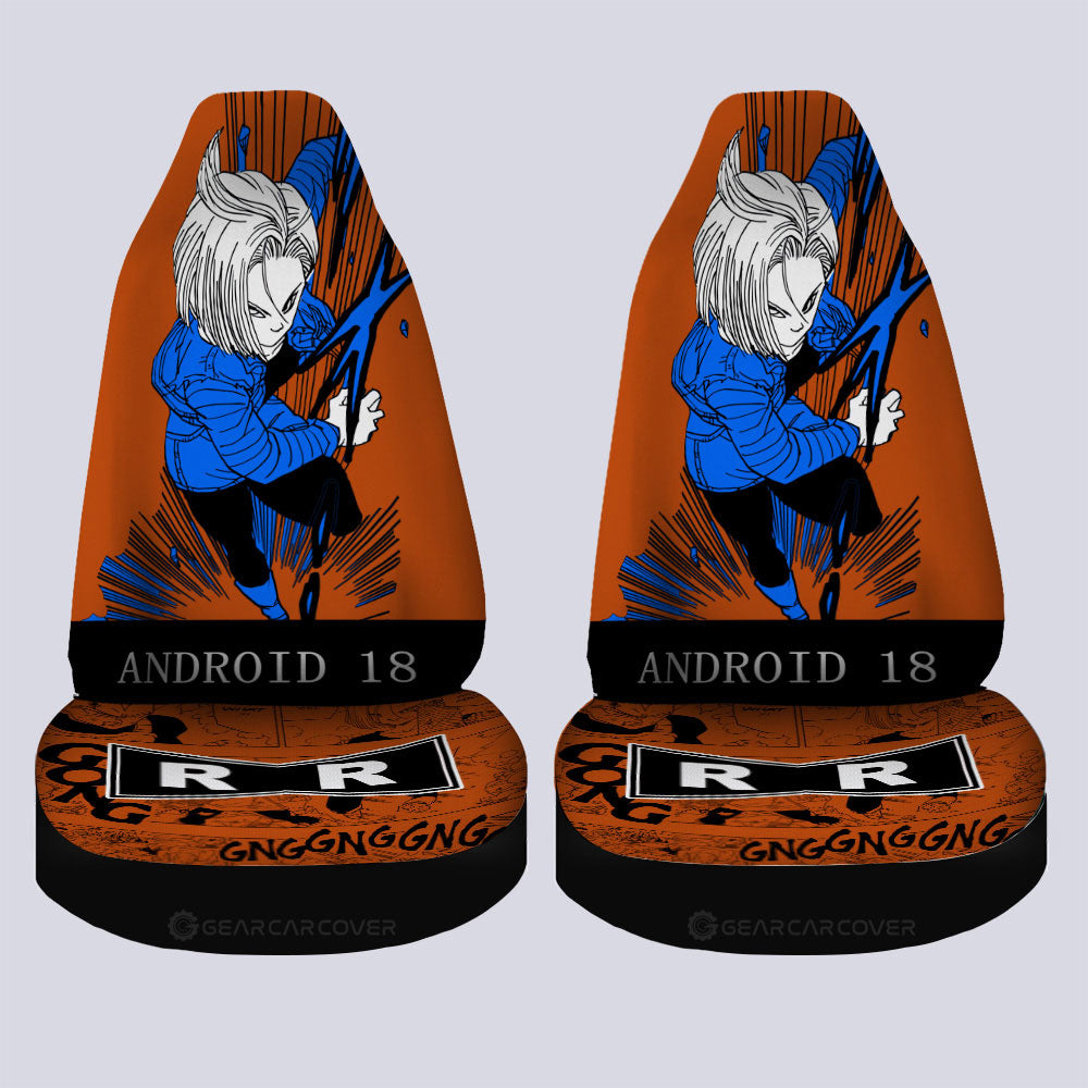 Android 18 Car Seat Covers Custom Manga Color Style - Gearcarcover - 4