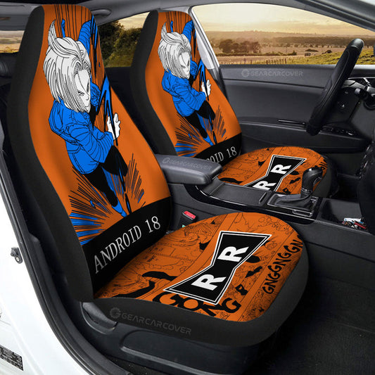 Android 18 Car Seat Covers Custom Manga Color Style - Gearcarcover - 1