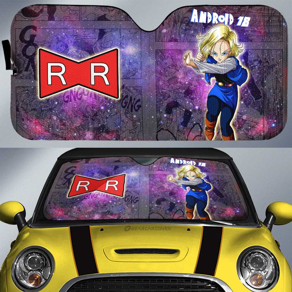 Android 18 Car Sunshade Custom Car Accessories Galaxy Style - Gearcarcover - 1