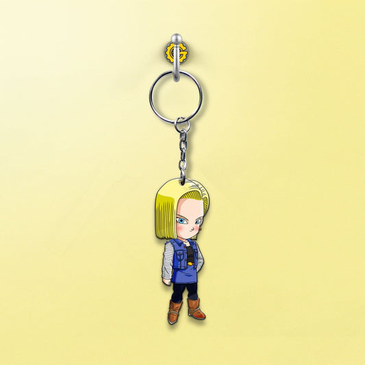 Android 18 Keychain Custom Car Accessories - Gearcarcover - 2
