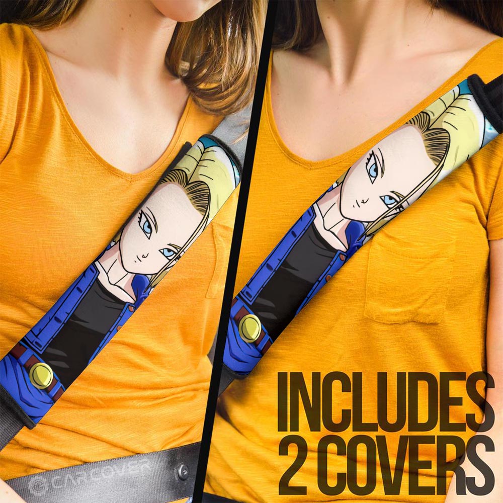 Android 18 Seat Belt Covers Custom Car Accessories - Gearcarcover - 3