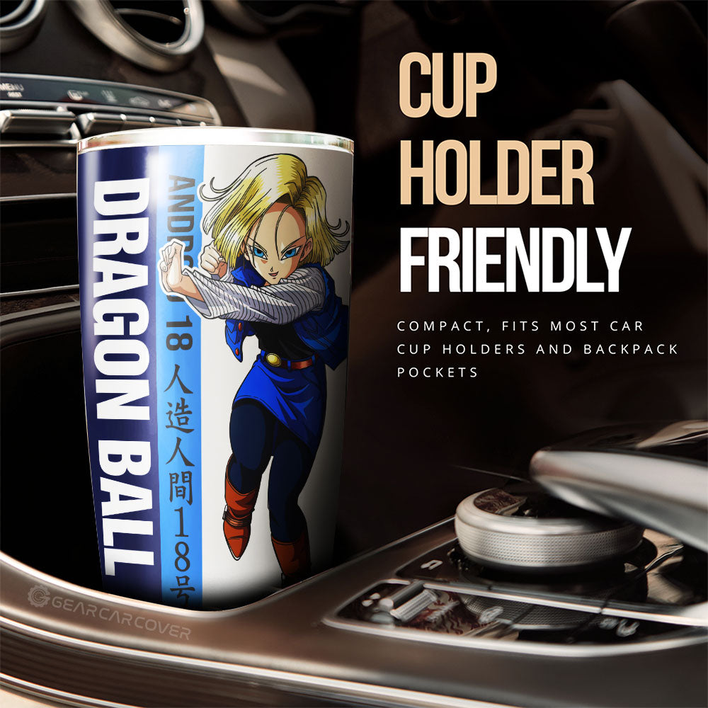 Android 18 Tumbler Cup Custom Car Accessories For Fans - Gearcarcover - 2