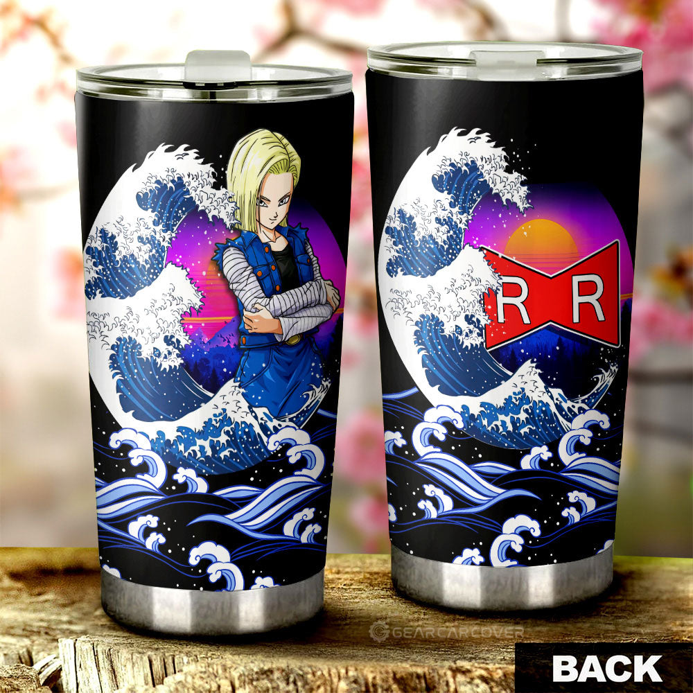 Android 18 Tumbler Cup Custom Car Interior Accessories - Gearcarcover - 2