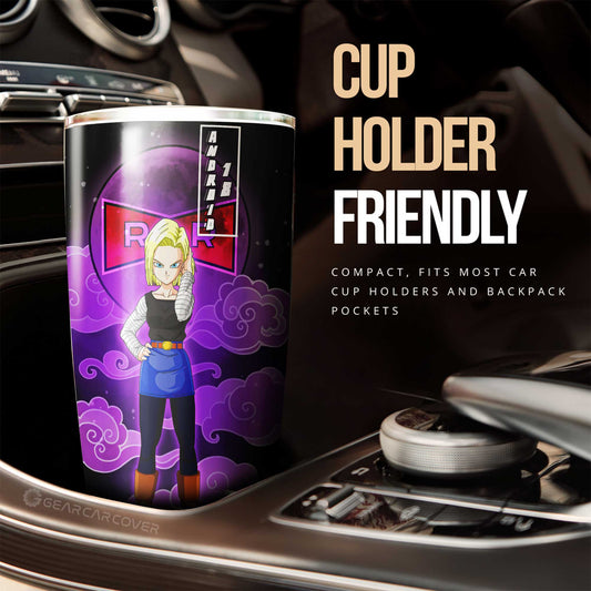 Android 18 Tumbler Cup Custom Car Interior Accessories - Gearcarcover - 2