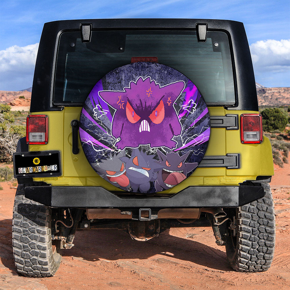 Angry Gengar Spare Tire Cover Custom Anime - Gearcarcover - 2