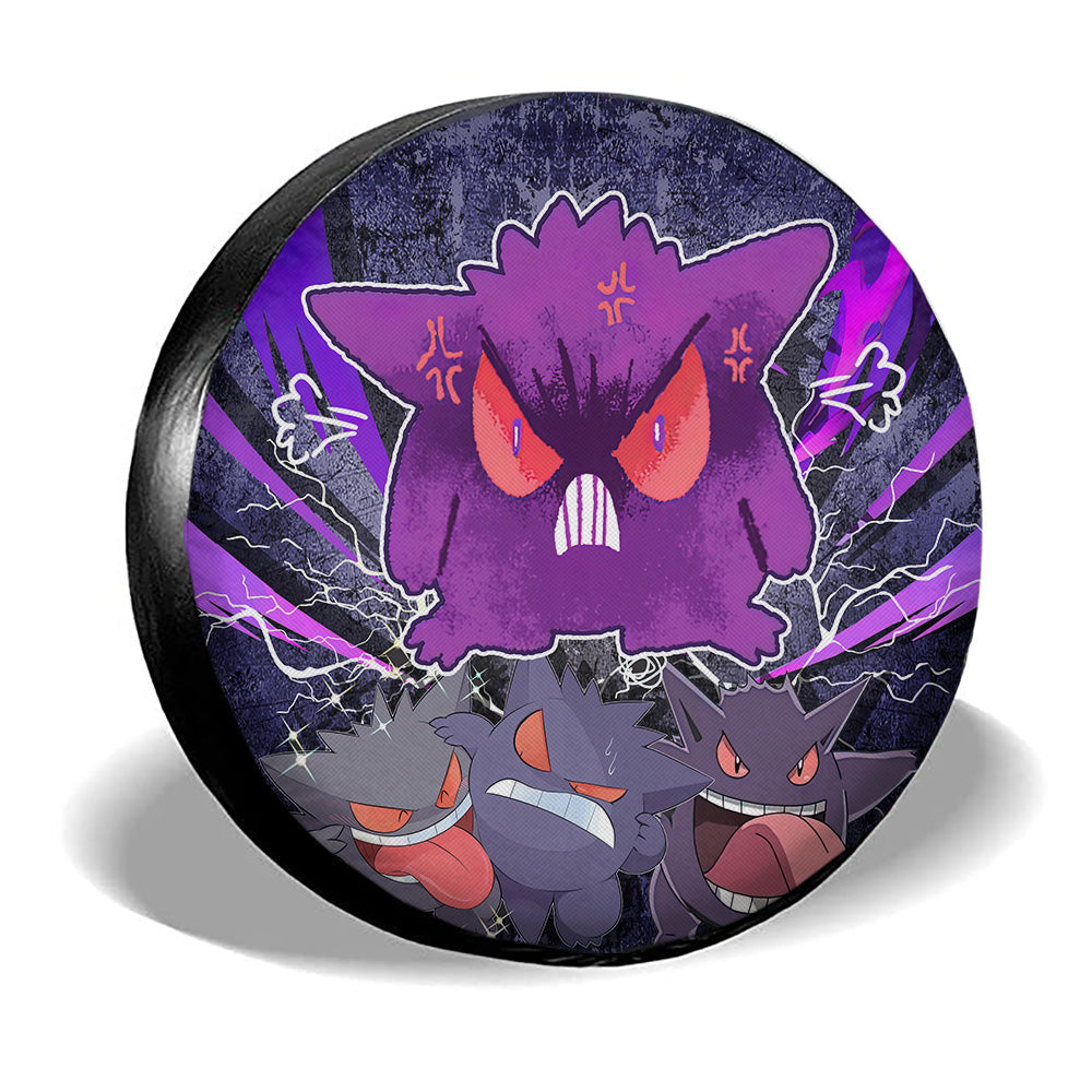 Angry Gengar Spare Tire Cover Custom Anime - Gearcarcover - 3