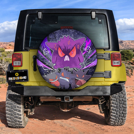 Angry Gengar Spare Tire Cover Custom - Gearcarcover - 2