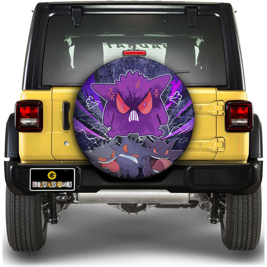 Angry Gengar Spare Tire Cover Custom - Gearcarcover - 1