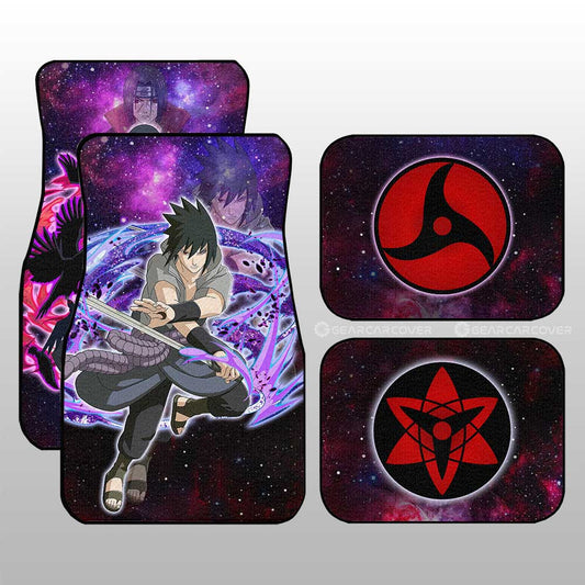 Anime Car Floor Mats Custom Sasuke And Itachi Galaxy Style Car Accessories - Gearcarcover - 2