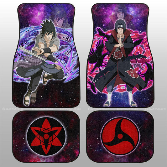 Anime Car Floor Mats Custom Sasuke And Itachi Galaxy Style Car Accessories - Gearcarcover - 1