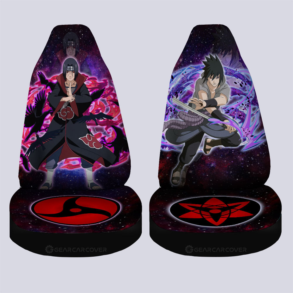 Anime Car Seat Covers Custom Sasuke And Itachi Galaxy Style Car Accessories - Gearcarcover - 4
