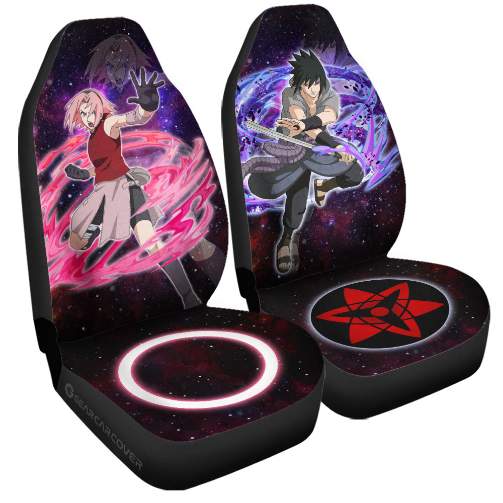 Anime Car Seat Covers Custom Sasuke And Sakura Galaxy Style Car Accessories - Gearcarcover - 3