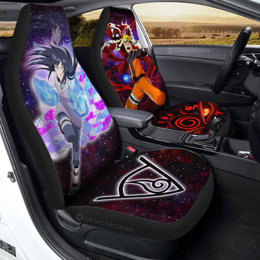 Anime Car Seat Covers Uzumaki And Hinata Galaxy Style Car Accessories - Gearcarcover - 1