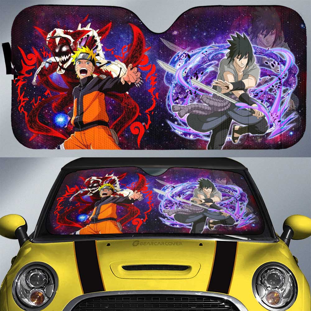 Anime Car Sunshade Custom And Sasuke Galaxy Style Car Accessories - Gearcarcover - 1