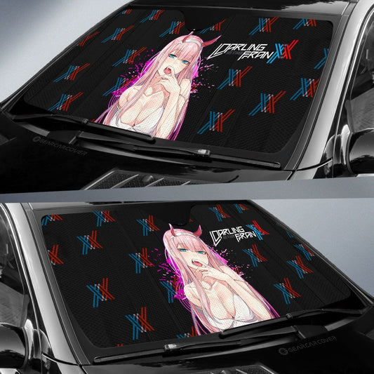 Anime Sexy Girl Code:002 Zero Two Car Sunshade Custom DARLING In The FRANXX Anime - Gearcarcover - 2