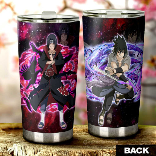 Anime Tumbler Cup Custom Sasuke And Itachi Galaxy Style Car Accessories - Gearcarcover - 1