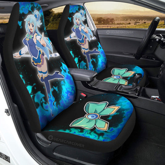 Aqua Car Seat Covers Custom Anime Car Accessories - Gearcarcover - 2