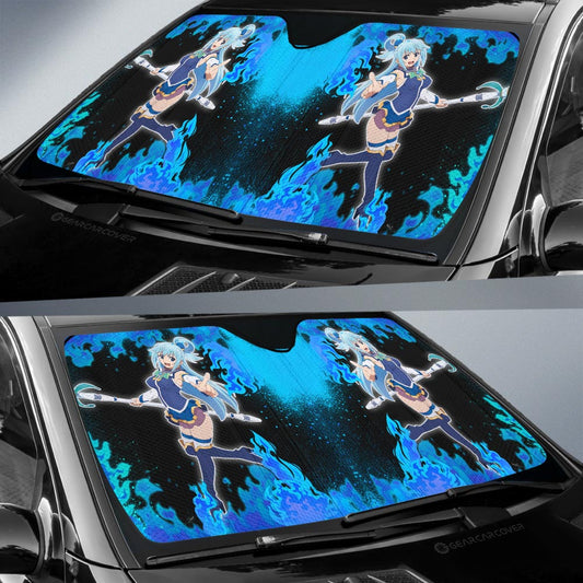 Aqua Car Sunshade Custom Anime Car Accessories - Gearcarcover - 2
