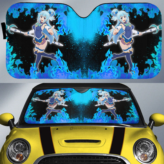 Aqua Car Sunshade Custom Anime Car Accessories - Gearcarcover - 1