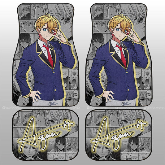 Aquamarine Hoshino Car Floor Mats Custom Anime Car Accessories - Gearcarcover - 1