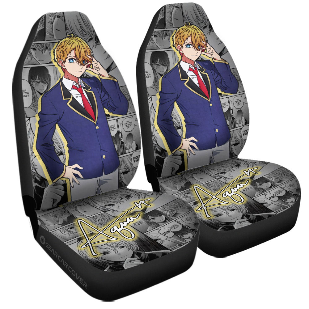 Aquamarine Hoshino Car Seat Covers Custom Anime Car Accessories - Gearcarcover - 3