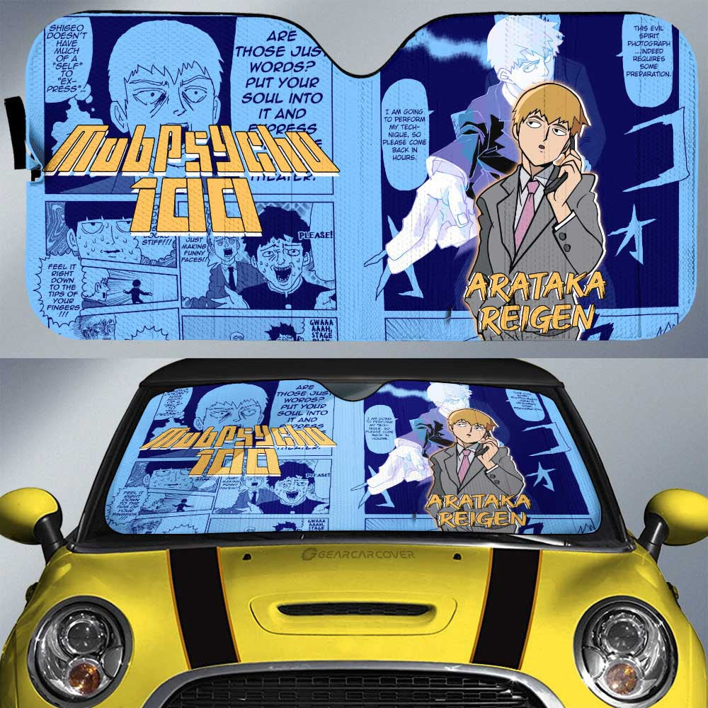 Arataka Reigen Car Sunshade Custom Mix Manga - Gearcarcover - 1