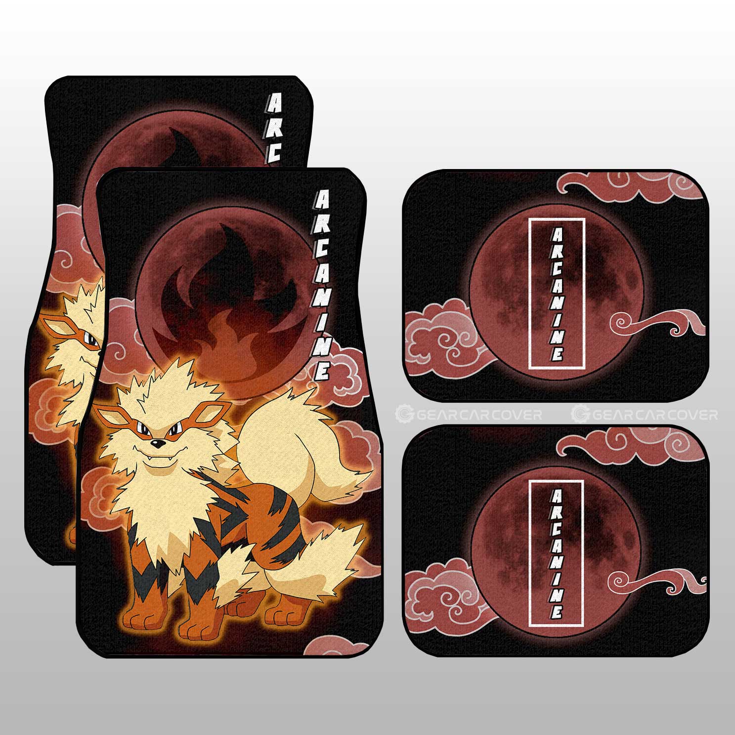 Arcanine Car Floor Mats Custom Anime Car Accessories For Anime Fans - Gearcarcover - 1