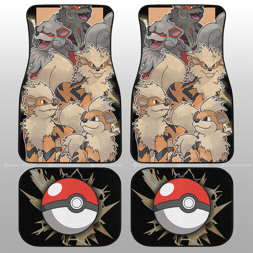 Arcanine Car Floor Mats Custom Car Accessories For Fans - Gearcarcover - 1