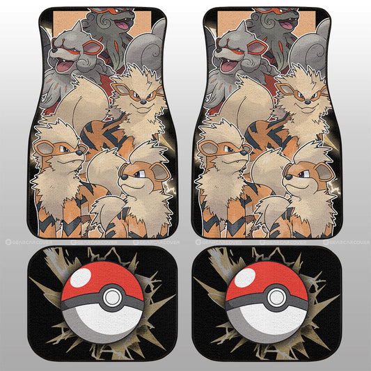 Arcanine Car Floor Mats Custom Car Accessories For Fans - Gearcarcover - 1