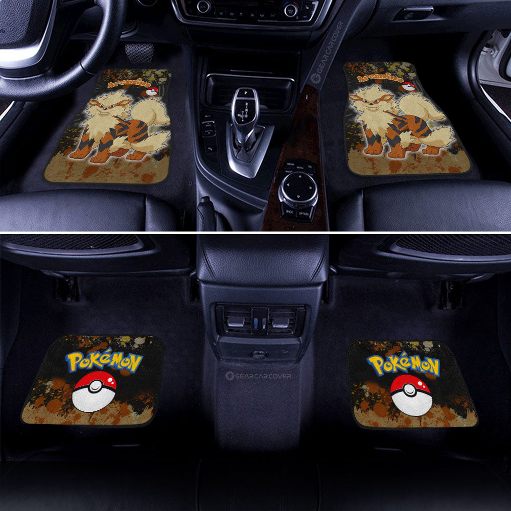 Arcanine Car Floor Mats Custom Tie Dye Style Car Accessories - Gearcarcover - 3