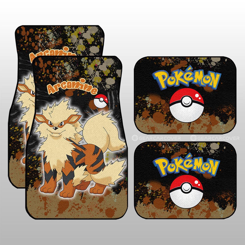 Arcanine Car Floor Mats Custom Tie Dye Style Car Accessories - Gearcarcover - 1