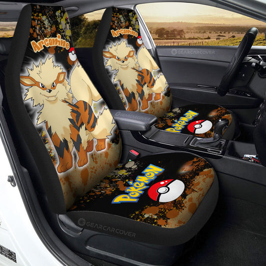 Arcanine Car Seat Covers Custom Tie Dye Style Anime Car Accessories - Gearcarcover - 1