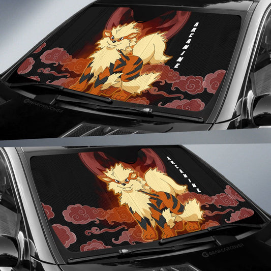 Arcanine Car Sunshade Custom Anime Car Accessories For Anime Fans - Gearcarcover - 2