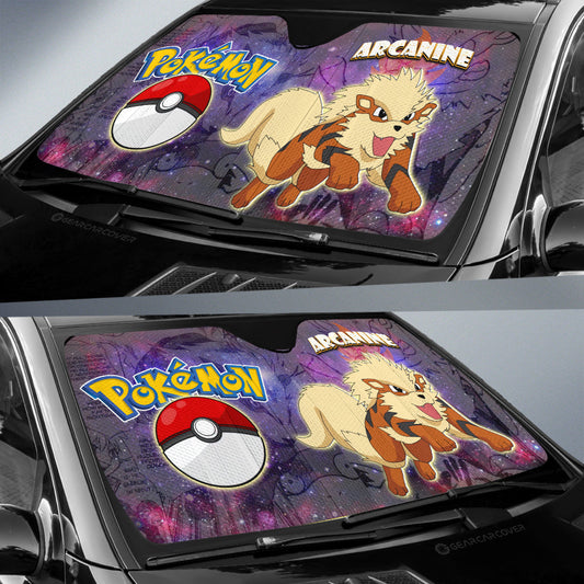 Arcanine Car Sunshade Custom Galaxy Manga Style - Gearcarcover - 2