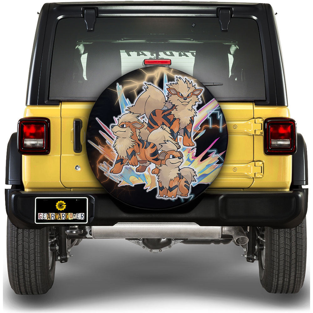 Arcanine Evolution Spare Tire Cover Custom Anime - Gearcarcover - 1