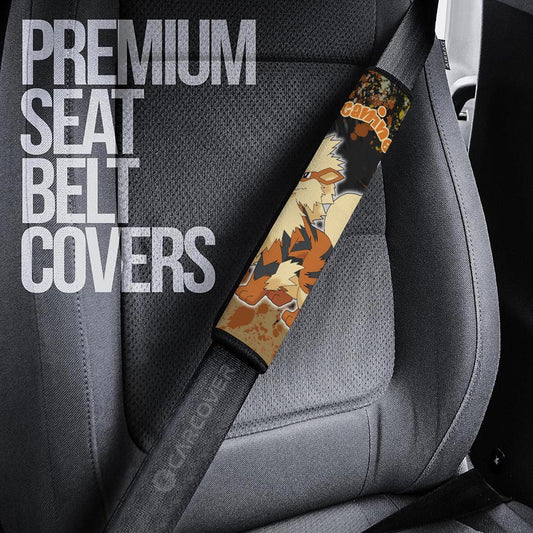 Arcanine Seat Belt Covers Custom Tie Dye Style Anime Car Accessories - Gearcarcover - 2