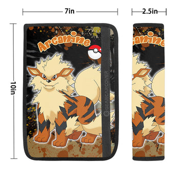 Arcanine Seat Belt Covers Custom Tie Dye Style Anime Car Accessories - Gearcarcover - 1