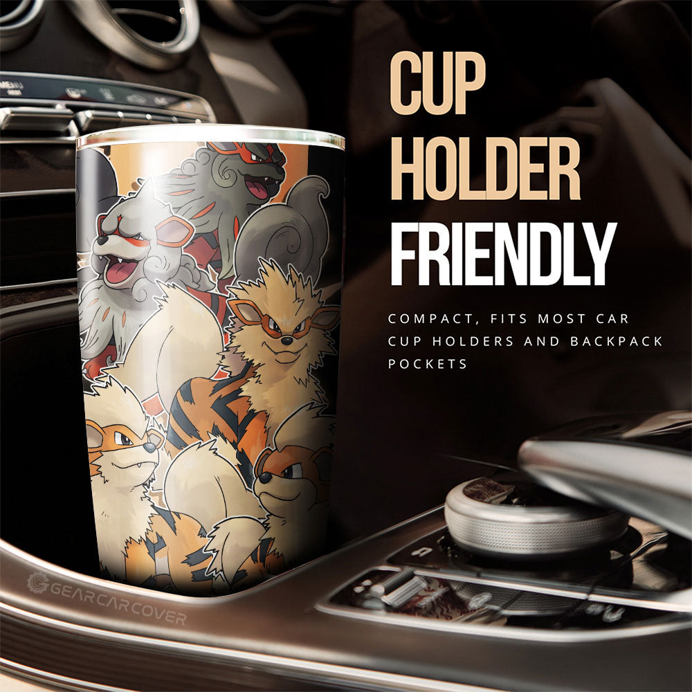 Arcanine Tumbler Cup Custom Car Accessories For Fans - Gearcarcover - 3