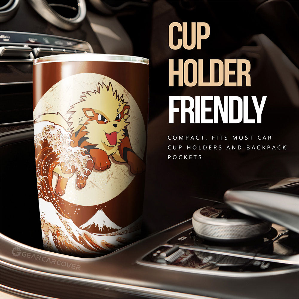 Arcanine Tumbler Cup Custom Pokemon Car Accessories - Gearcarcover - 3