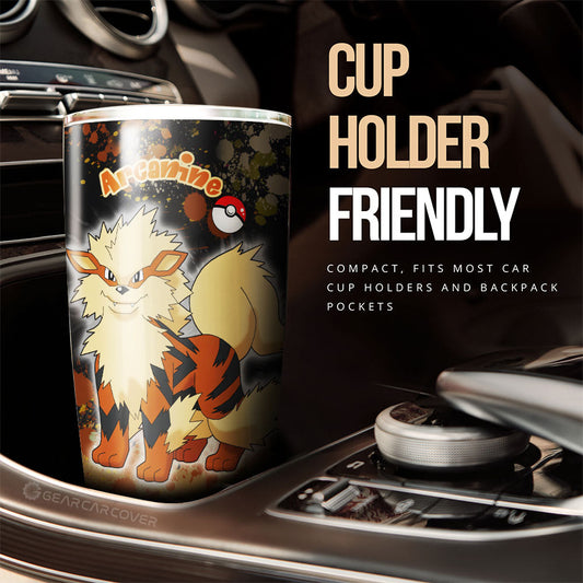 Arcanine Tumbler Cup Custom Tie Dye Style Anime Car Accessories - Gearcarcover - 2