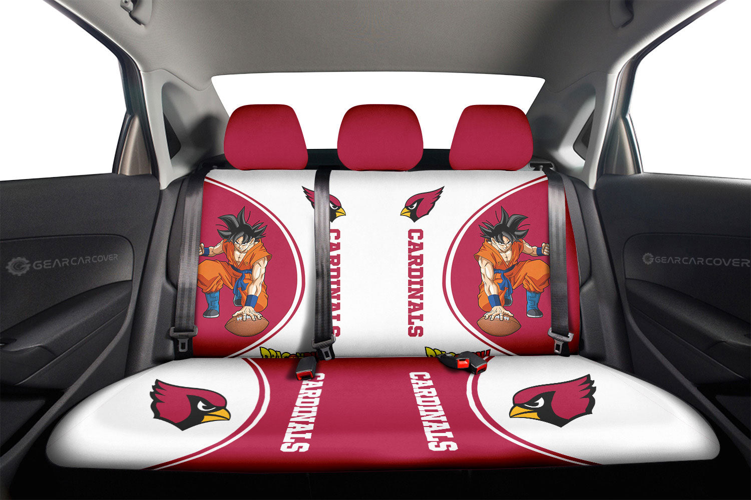 Arizona Cardinals Car Back Seat Covers Custom Car Accessories For Fans - Gearcarcover - 2